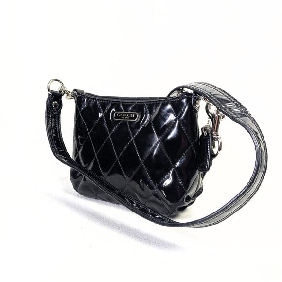 Coach Poppy Liquid Gloss Quilted Leather Shoulder Bag - Picture 1 of 6
